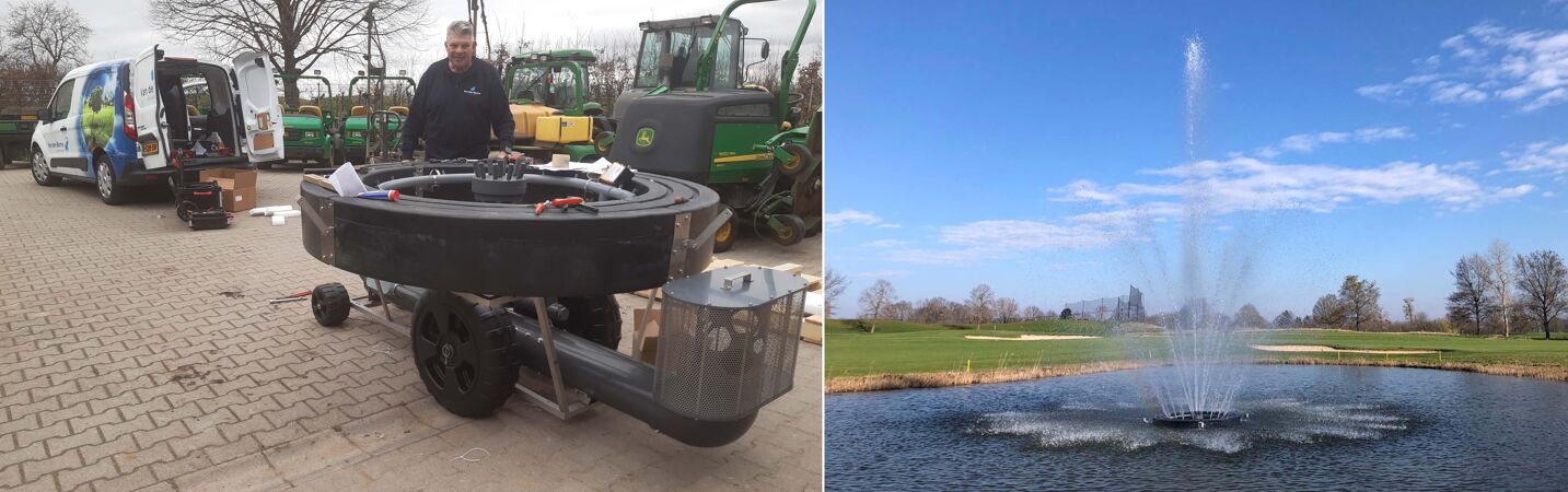 Opbouw Otterbine Golfbaan Heddesheim